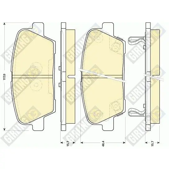 Колодки тормозные HYUNDAI SANTA FE (CM) 2.2D 09-/KIA SORENTO (XM) 09- задние GIRLING 6134999 | Автомобили и