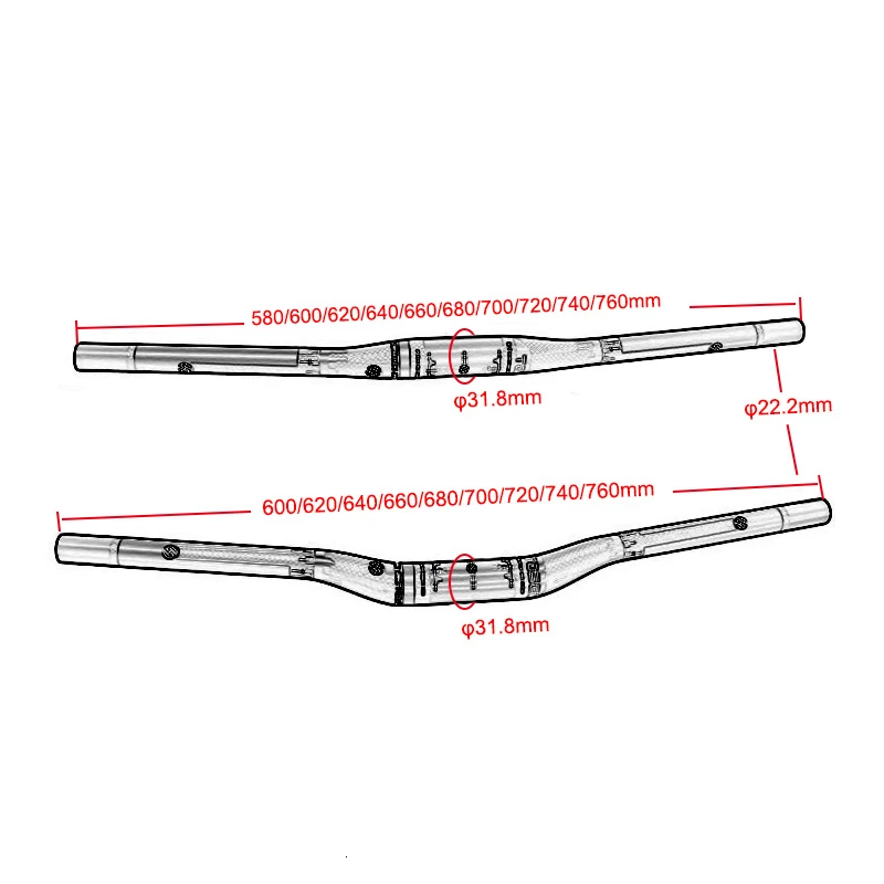 Удобные углеродного волокна Сверхлегкий велосипедный руль для MTB Горный