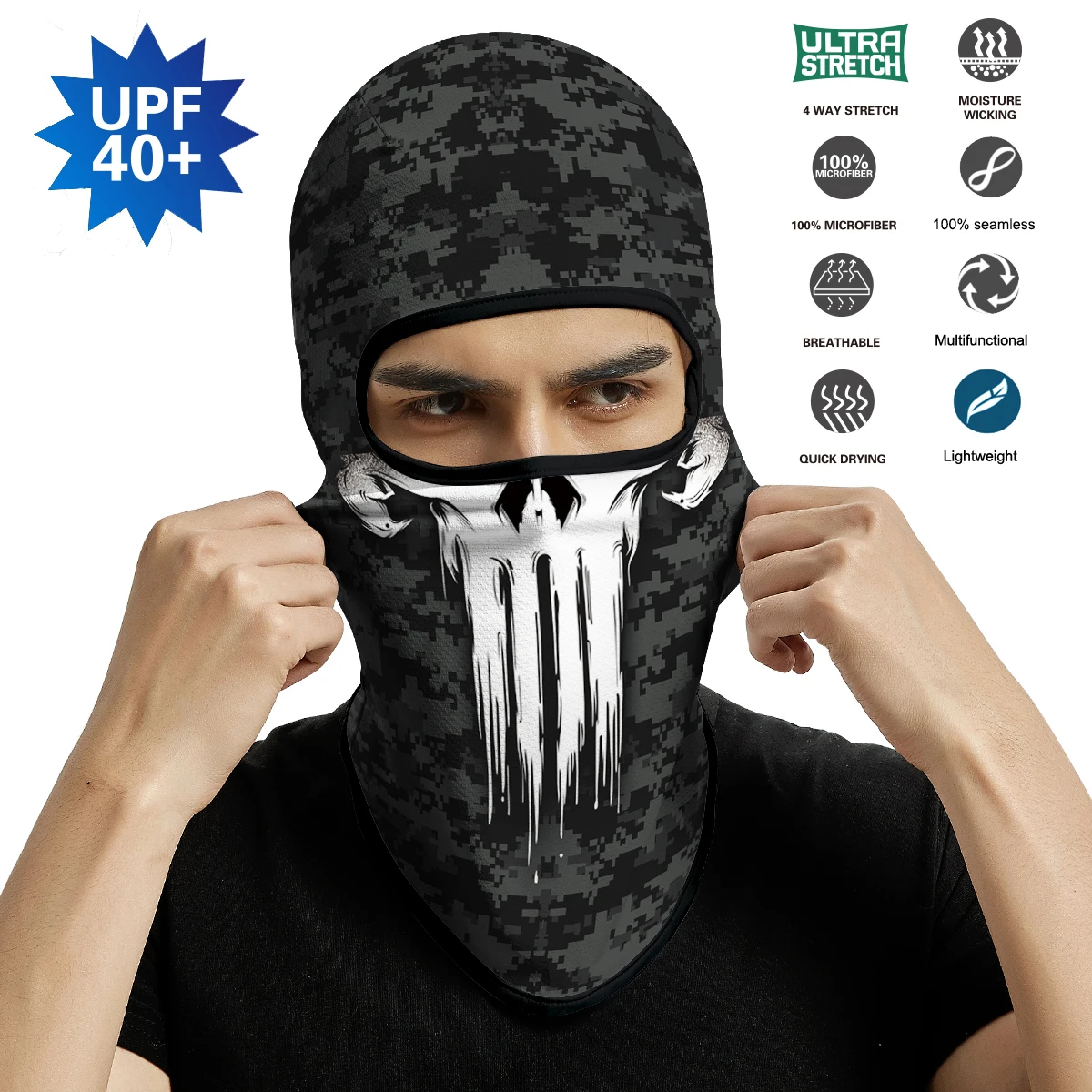 Каратель Балаклава Earloop Facemask бесшовная бандана камуфляжная Шея Buff спортивный