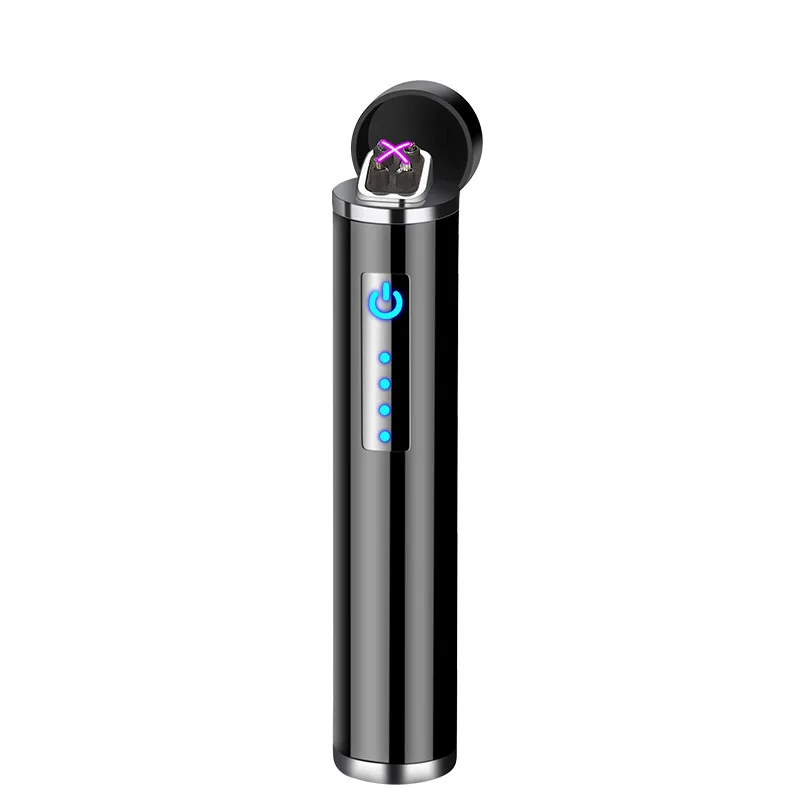 

Touch Induction USB Charging Cigarette Lighter Personality Cylindrical Arc Windproof and Fmaleless Lighter Cigarette Accessories