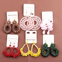 new fashion female earrings irregular color crystal elegant high end red tassel diy creative jewelry factory wholesale