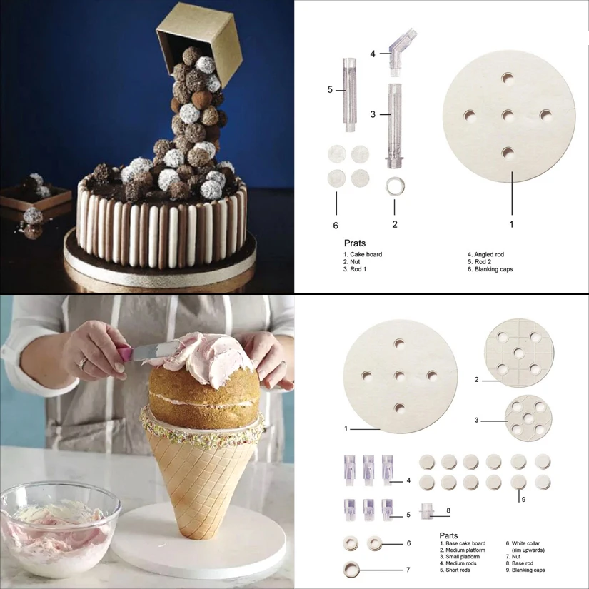 Пластиковые подставки для торта помадка форма украшения инструменты сахарный