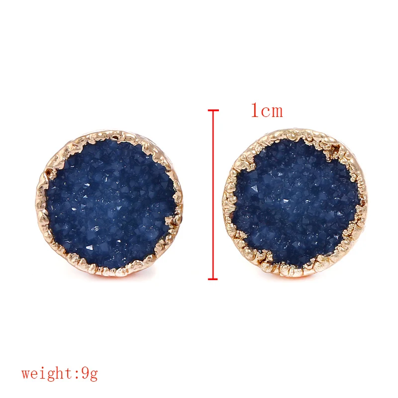 Простые серьги-гвоздики геометрической формы круглые для женщин и девочек