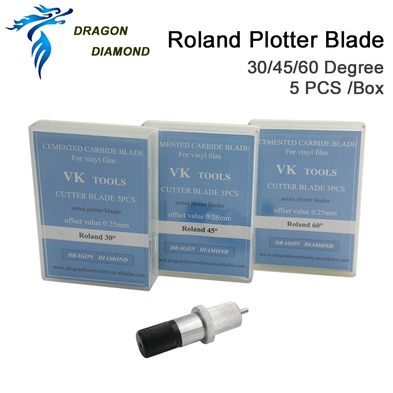 5 шт. режущий плоттер Roland 30/45/60 градусов 1 Держатель лопасти для винилового резака