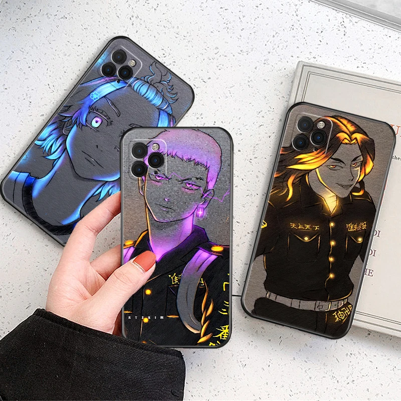 

Japanese Anime Tokyo Revengers Phone Case For iPhone 12 11 Pro Max 13 Mini X XS Max XR 7 8 SE 2020 6 6S Fashion Black Cover