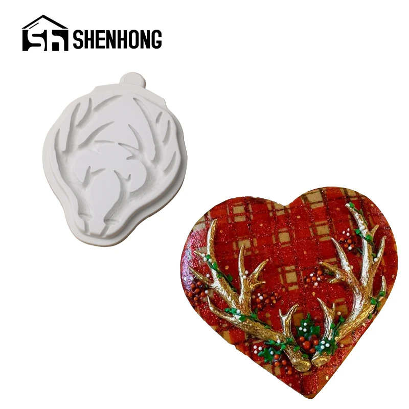 SHENHONG Antlers Sugarcraft Кондитерские помадные формы силиконовые для торта десертный