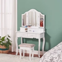 panana girls princess bedroom dressing table stool mirror home furnitures mother daughter dressing table white