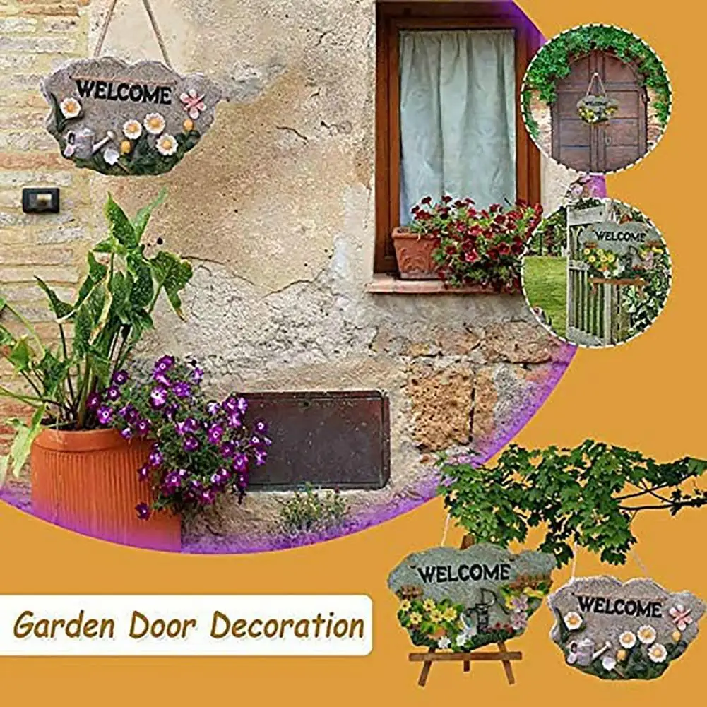 

Новый стиль креативный подвесной декоративный легкий полимер приветственный цветочный узор дверные таблички Украшение для окна стены