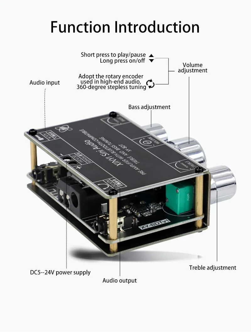 HIFIDIY XY-BDT Bluetooth 5 1 Плата декодера двухканальная стереосистема с высоким и низким