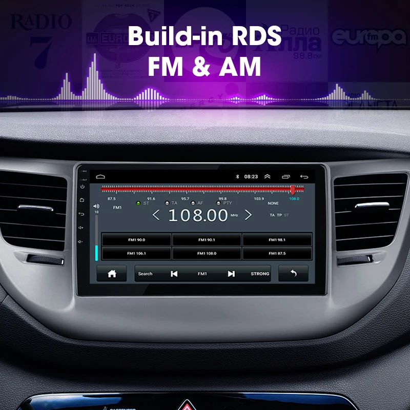 JMCQ 9 &quot4G для Hyundai Tucson 3 2015-2018 автомобильное радио Wifi Android плеер Встроенный RDS