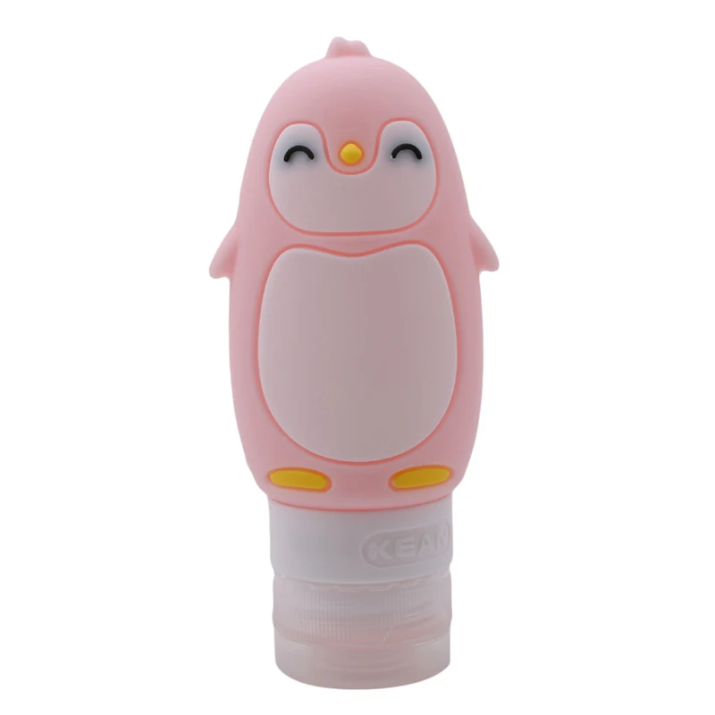 Силиконовая бутылка для жидкости или крема в форме пингвина 90 мл | Красота и