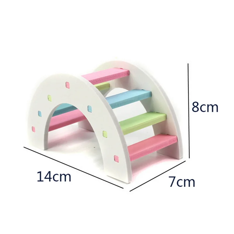Деревянный моляр игрушки для хомяка цветные мини лестницы уход за зубами игрушка