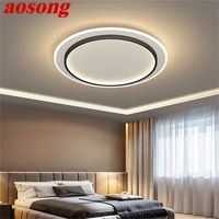 aosong ceiling light modern simple thin lamp fixtures led 3 colors home for living dining room