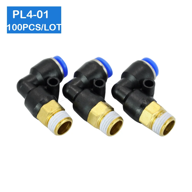 Высокое качество 100 шт. внешняя резьба 1/8 дюйма до 4 мм пневматические