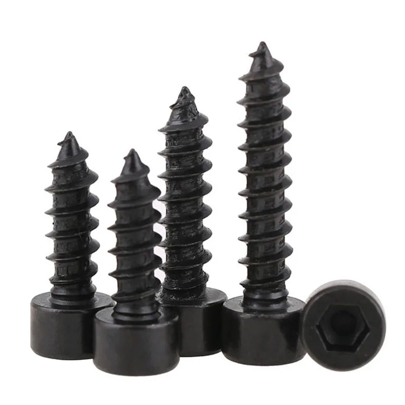 Самонарезающий винт с шестигранной головкой класс 8 черный внутренней для