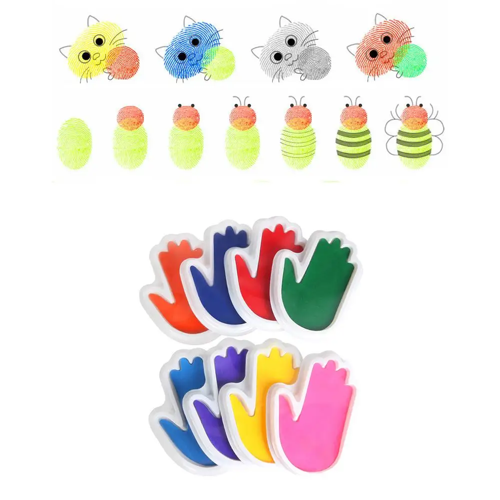 8 шт. Детские aposes Пальчиковые краски ing родитель ребенок деятельности граффити