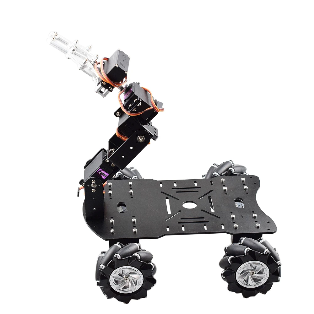 Cheapest Mobile 80mm 4WD Mecanum Wheel Robot Car Kit with 4dof Arm Gripper Claw for Arduino DIY STEM Toy Parts | Игрушки и хобби