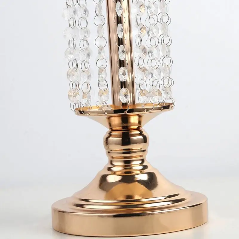 $10 шт. золотая акриловая дорожная хрустальная ваза центральные части свадебного