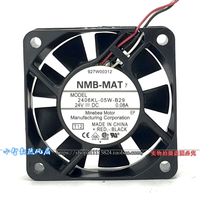 Вентилятор охлаждения NMB 6015 2406KL-05W-B29, 24 В, 0,08 а, 6 см