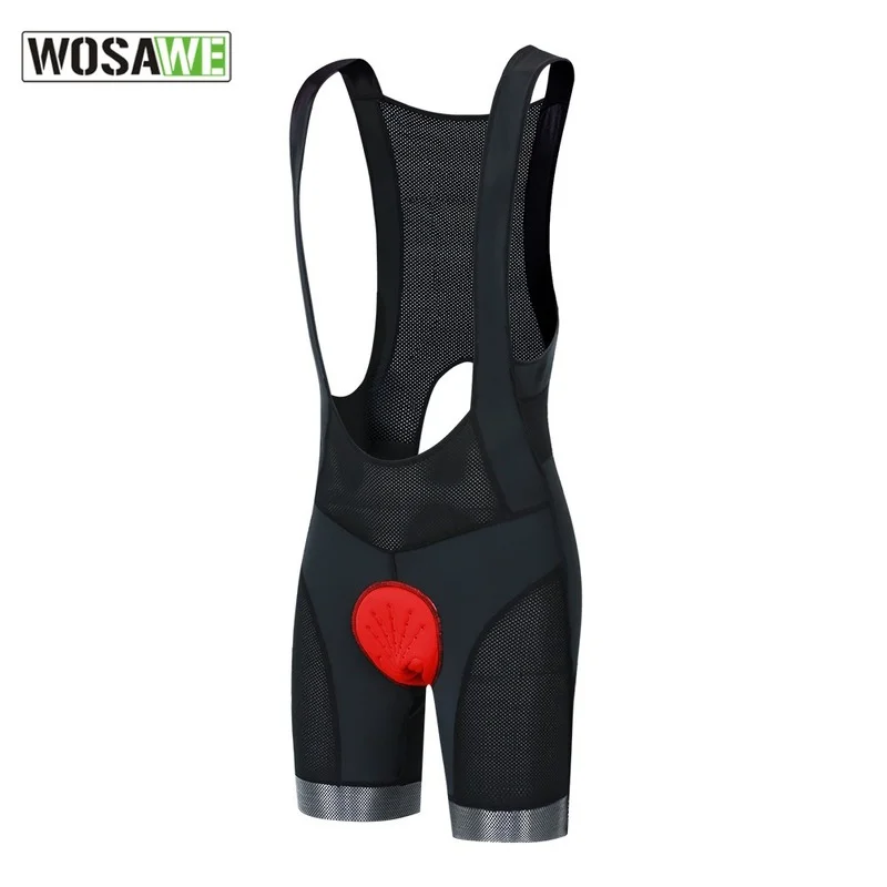 

WOSAWE Cycling Bibs Shorts Gel Padded Bike Tights Triathlon Man Pro MTB Bicycle UnderWear Mountain Bike Breathable Pant Skinsuit