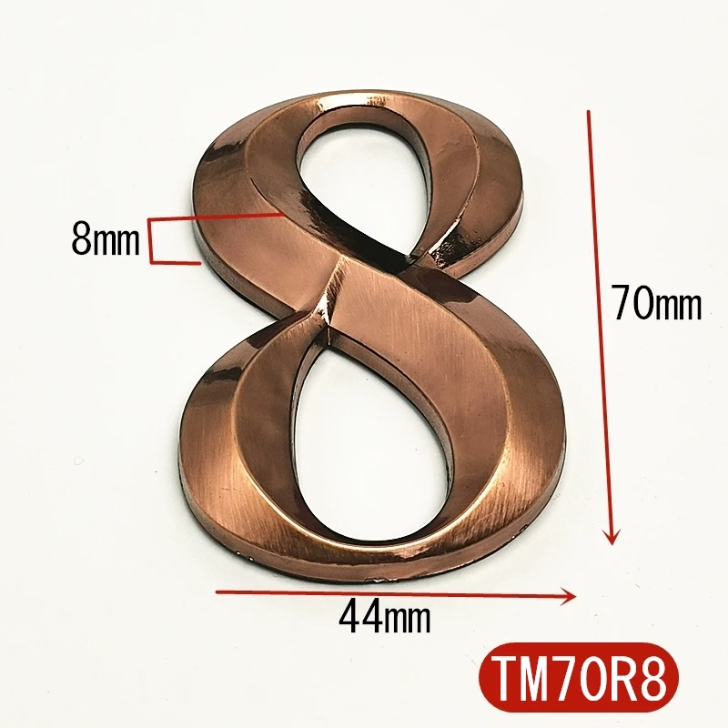 

3D 5cm/7cm Self Adhesive Door Number Sign House Number Digit Apartment Hotel Office Door Address Street Stickers Plate Sign