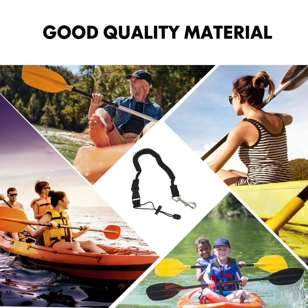 

Elastic Kayak Rope 1.6m Quick Release Oar Tie Down Rope Fishing Paddle Rope