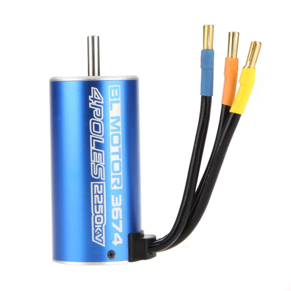 GoolRC 3674 4 полюса 2250KV бесщеточный двигатель для RC 1/8 грузовик автомобиль