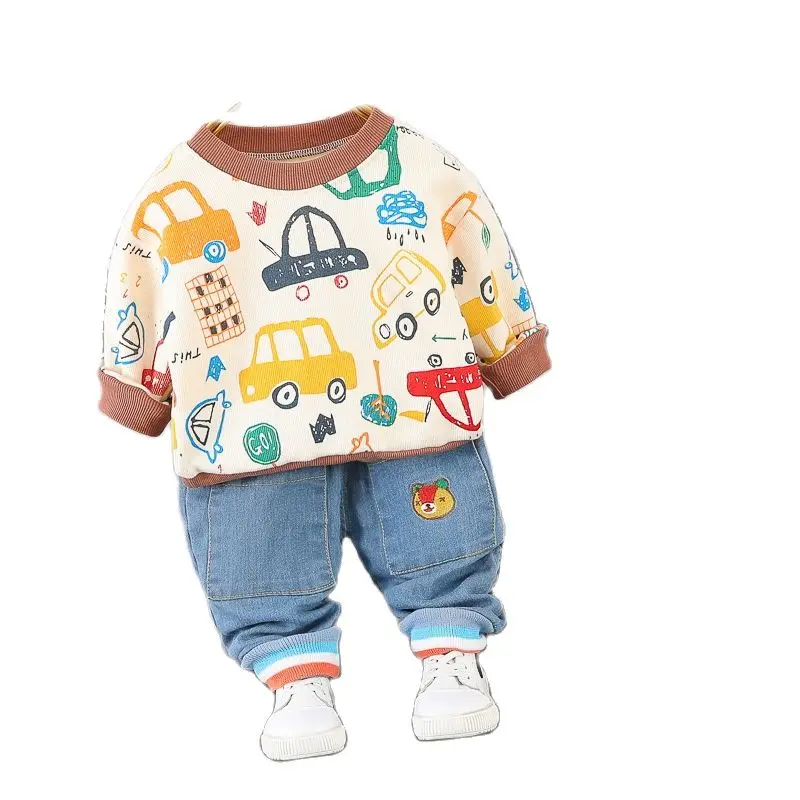 

LZH Autumn Winter Tracksuit For Children Clothing Sets For Boys 2021 Baby Suit 2Pcs Outfit 1-2-3-4 Years Toddler Kids Sportswear
