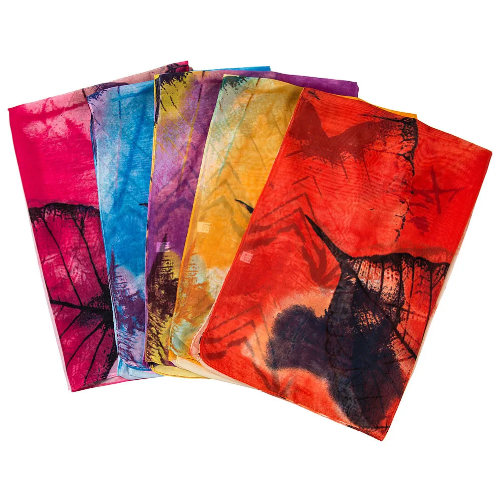 Fashion Women Leaves Printing Long Soft Wrap Scarf Ladies Shawl Scarves |