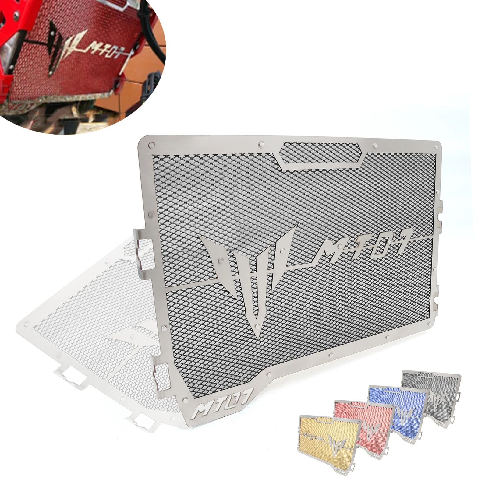 

For Yamaha MT-07 MT07 FZ-07 FZ07 2014-2023 MT 07 2018 2017 Motorcycle CNC Radiator Protective Cover Grill Guard Grille Protector