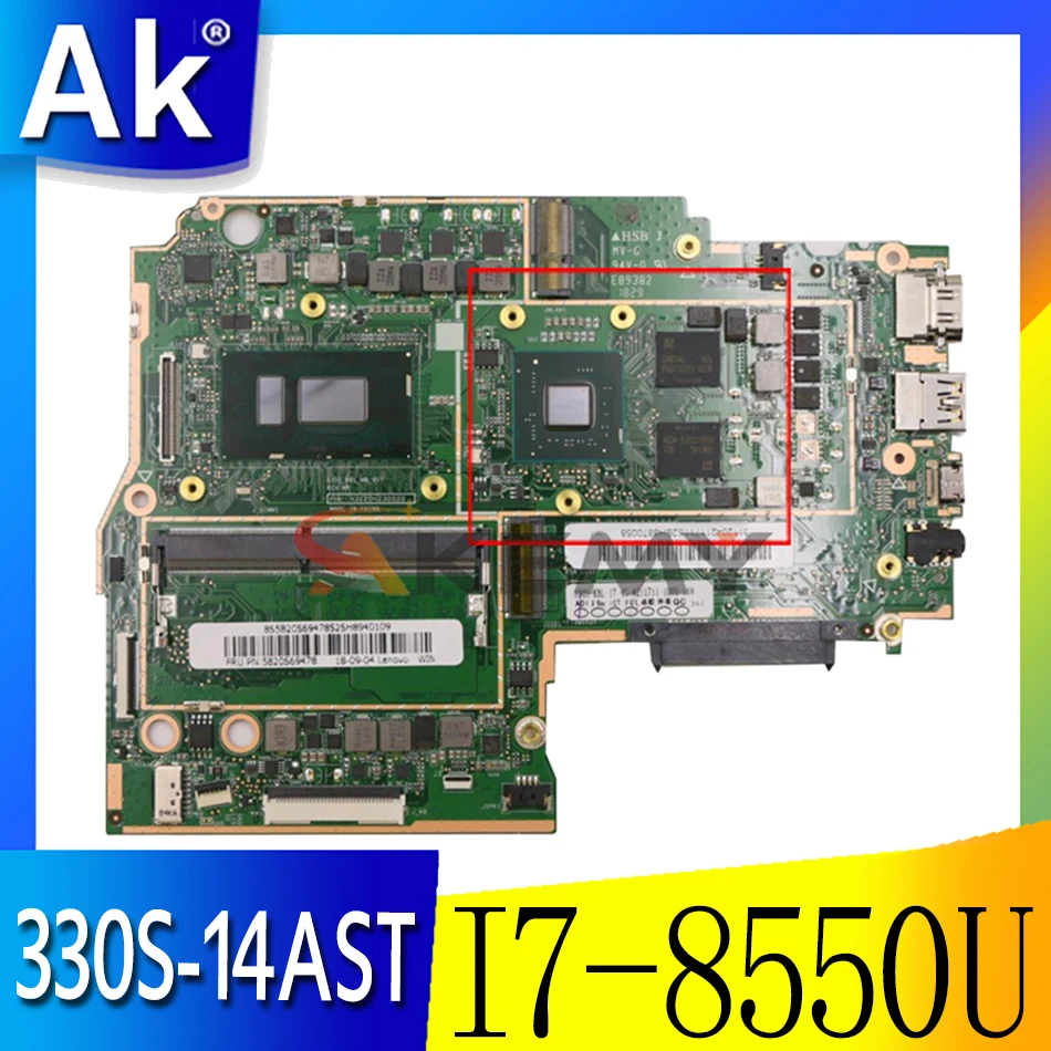 Материнская плата Akemy для ноутбука Lenovo 330S-14IKB 330S-14AST процессор I7 8550U ОЗУ 4 Гб DDR4