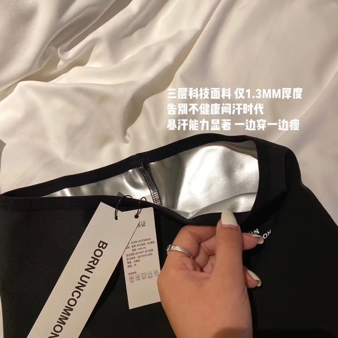 

Nano Silver Coating Quick Sweat Belly Shorts Women Thin Legs High Waist Fitness Shorts Running Sports Shorts Sweat