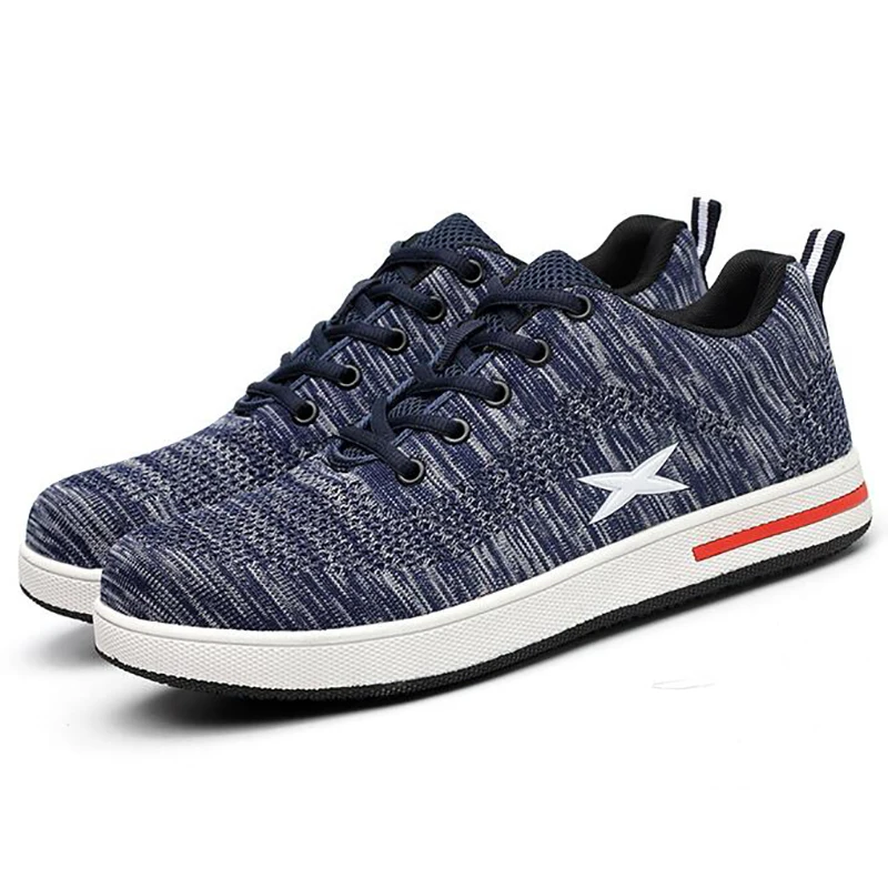 Мужская обувь для отдыха из дышащего сетчатого материала со стальным носком