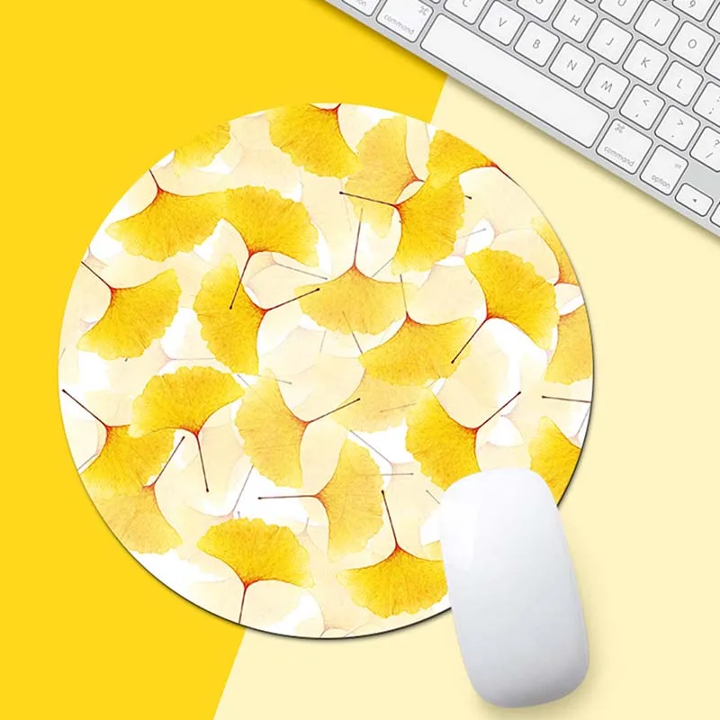 Круглый коврик для мыши серия планеты Коврик кролик животные лист компьютерное