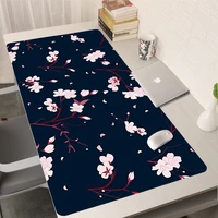 cherry blossoms flower pc gamer desk pad mouse pad table mat gaming accessories keyboards computer peripherals no slip mausepad