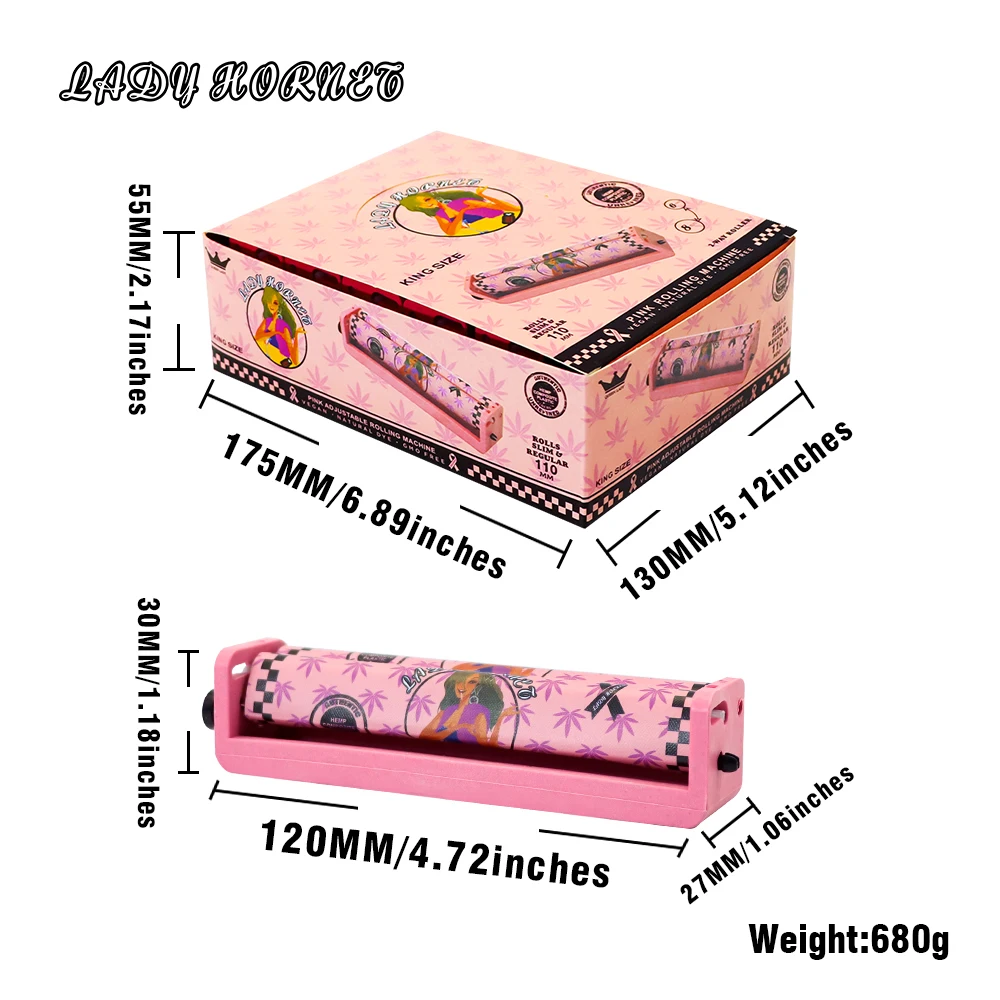 LADY HORNET 78/110mm Rolling Machine Portable Tobacco Roller Cigarette Maker For Hand Smoking Accessories | Дом и сад