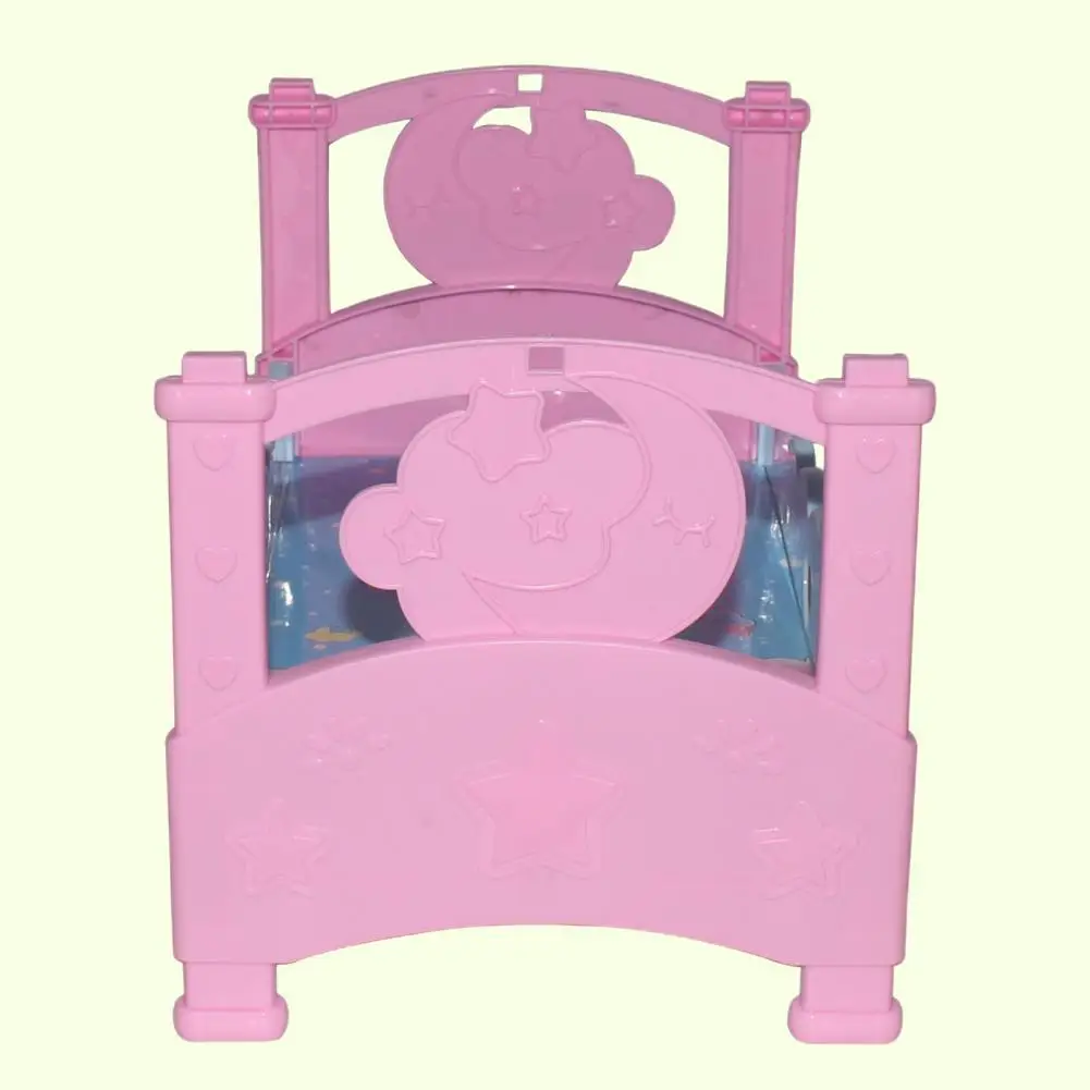 

Useful Mini Dollhouse Newborn Baby Bed Model Kids Toy Portable Long Lifespan