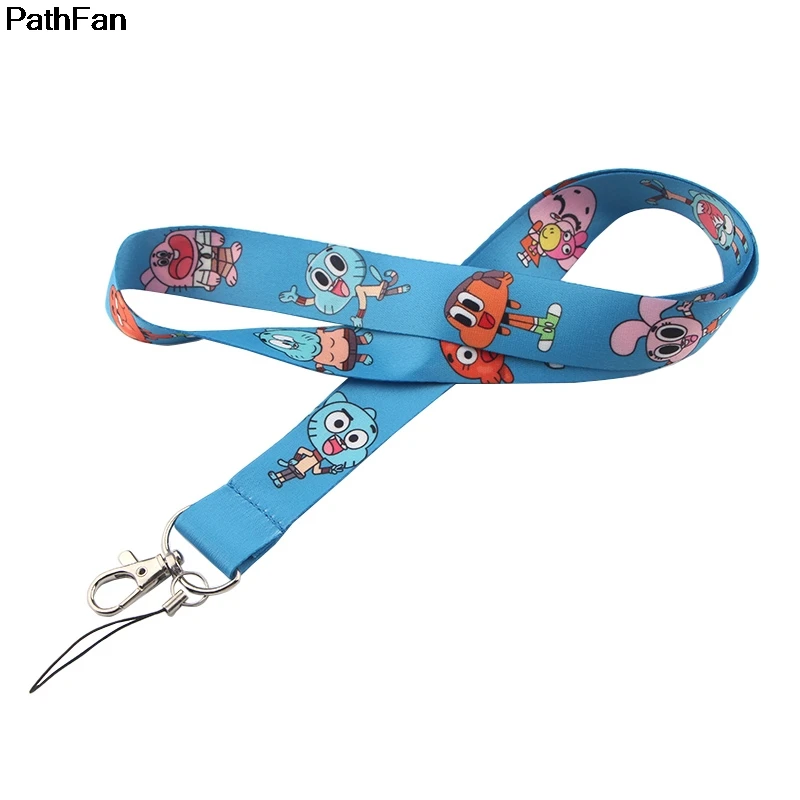 Patchfan удивительный мир Gumball мультфильм шеи шнурок для ключей очки держатель карты брелок для ключей телефон камера лямки A2370