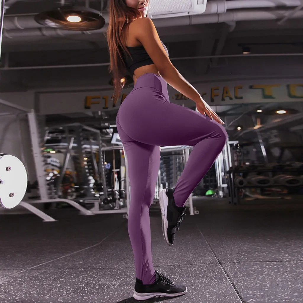 Женские Бесшовные Леггинсы с высокой талией для тренировок брюки гимнастика
