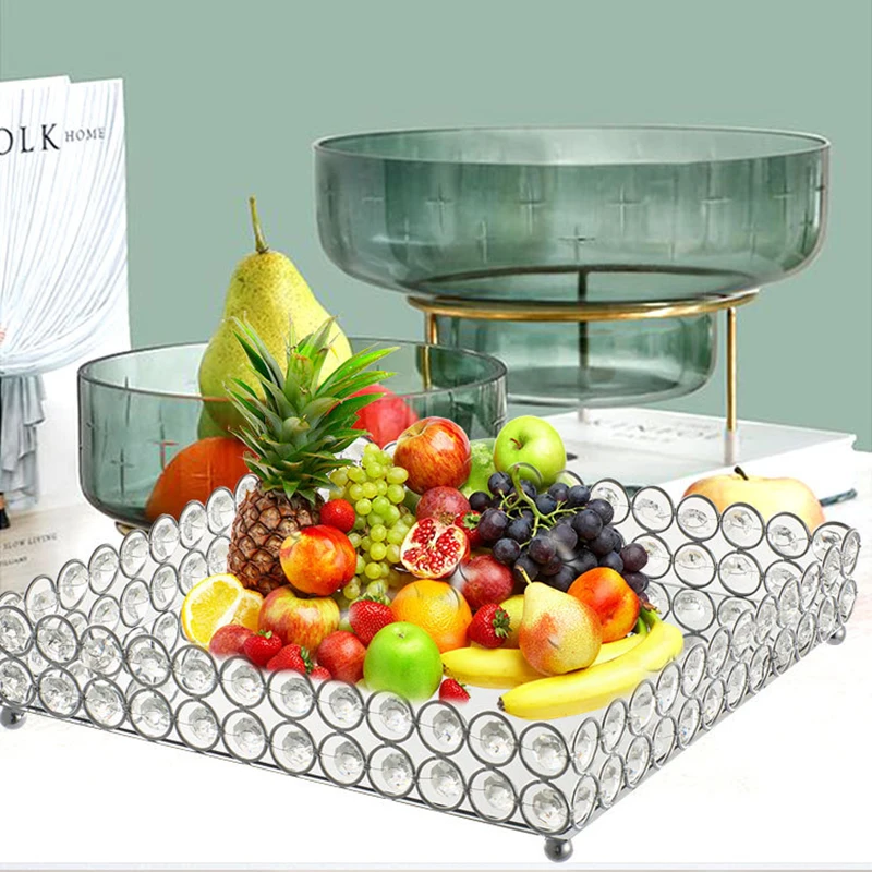 Хрустальный поднос с арахисом подставка для торта косметический хранения