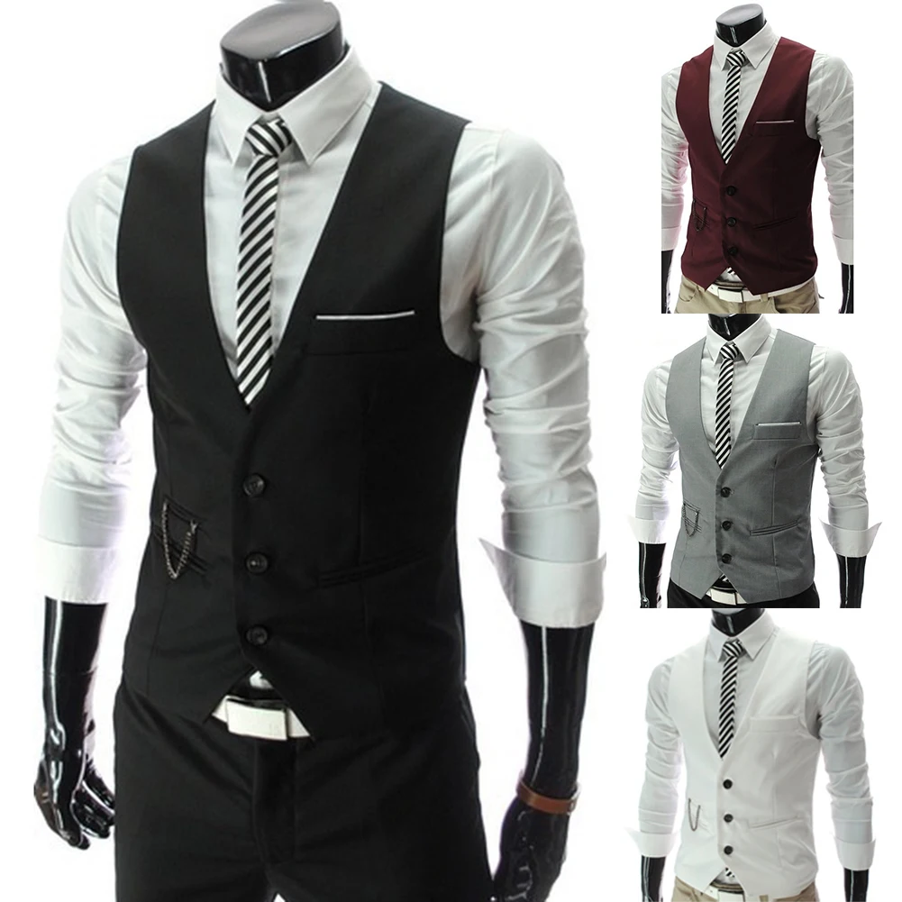 M-5XL, новинка, костюм, жилет для мужчин, S-liming Fit, мужские официальные жилеты, жилет, Повседневный, без рукавов, пиджак, Деловой, офисный, свадебный жилет