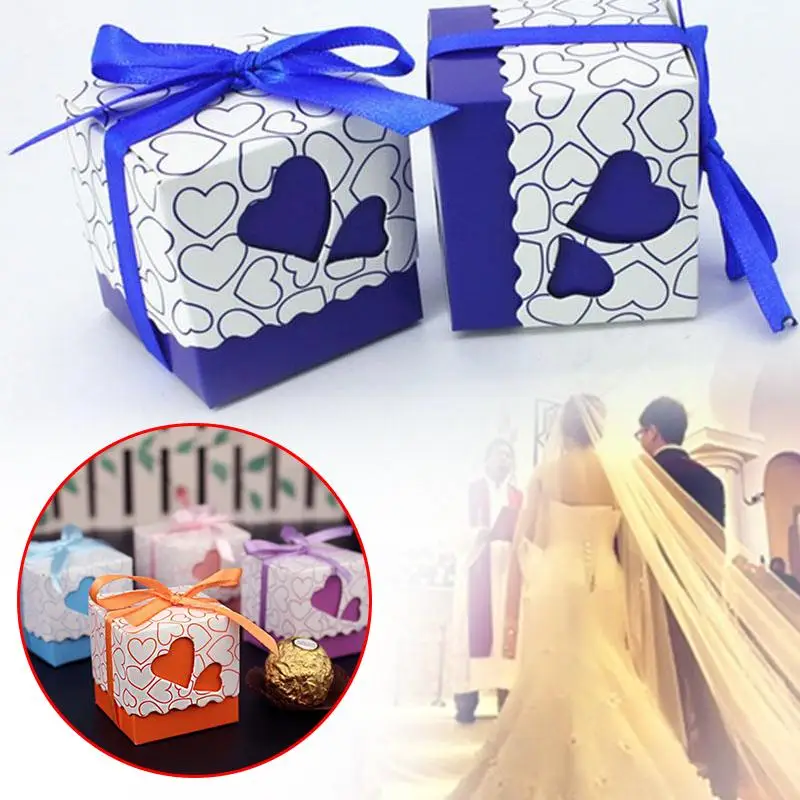 Candy Box Party Decorations Popular Red Heart Shaped Sugar Bag Gift Wedding Supplies Ribbon Packing Love Birthday Favour | Дом и сад