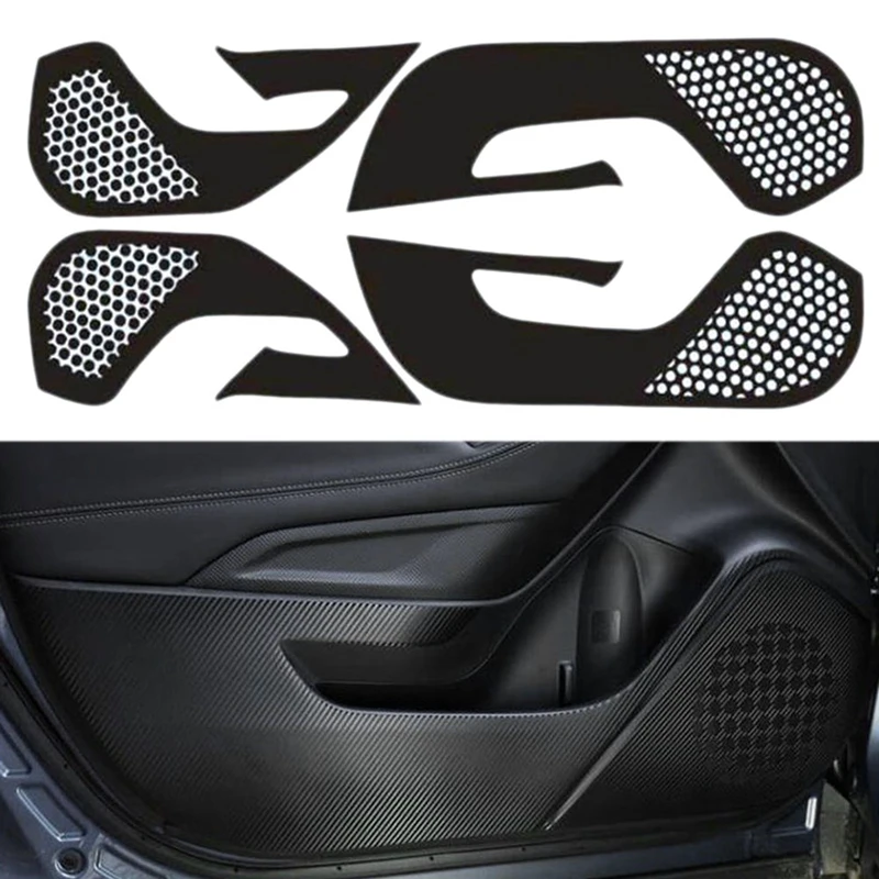 

4Pcs/Set Car Door Anti-Kick Stickers Car Cover Interior Accessories New Carbon Fiber Sticker for Subaru Forester
