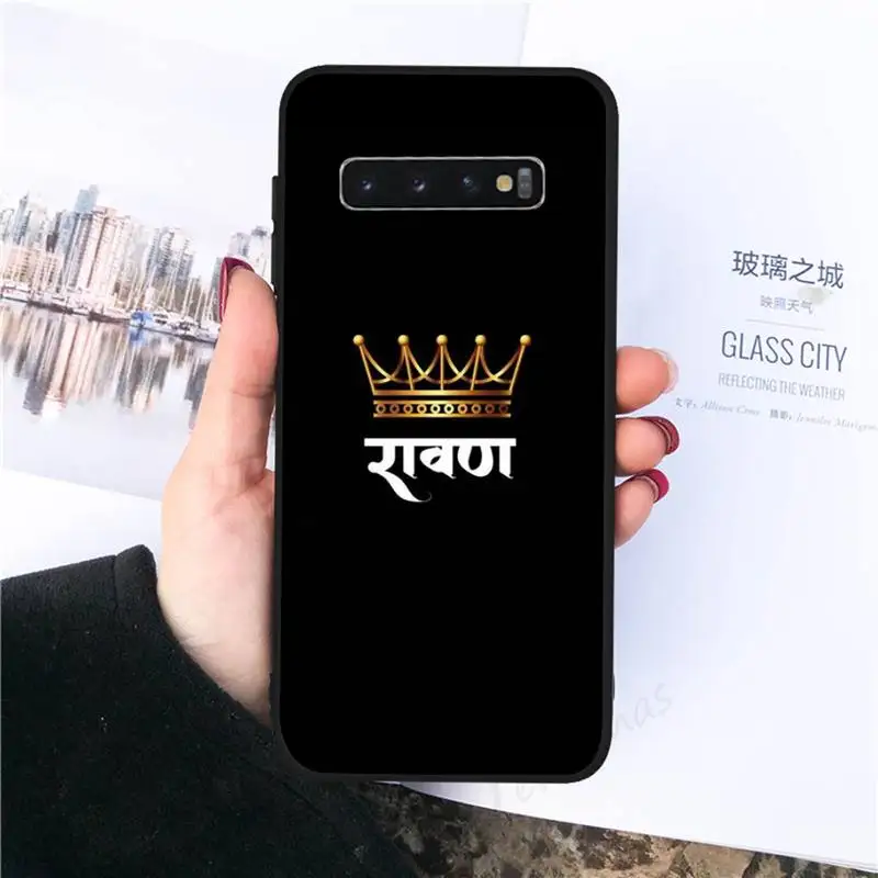 

couple Golden King Queen Phone Case For Samsung S6 S7 edge S8 S9 S10 e plus A10 A50 A70 note8 J7 2017