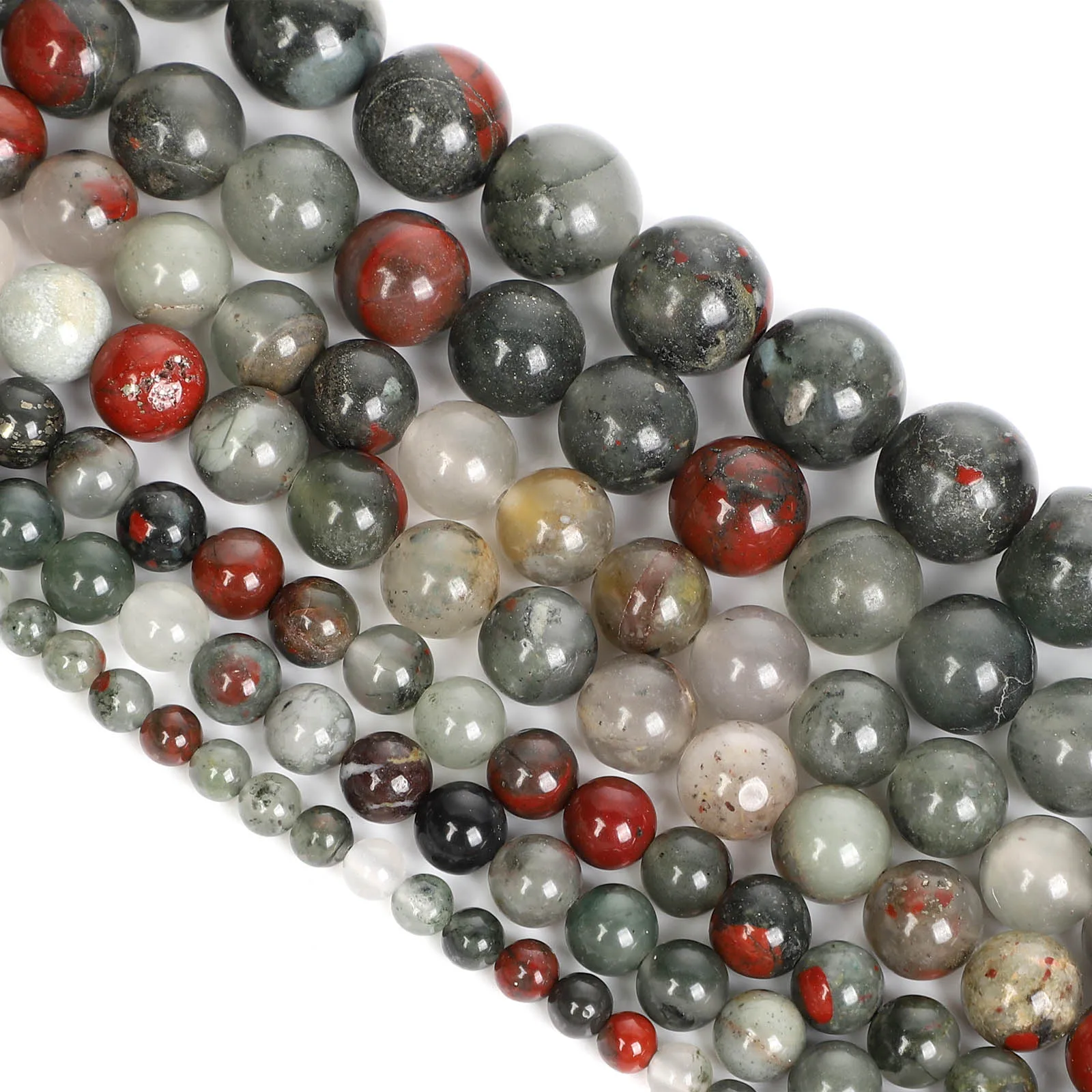 Круглые бусины из натурального камня 6/8/10 мм 65 шт. | Украшения и аксессуары