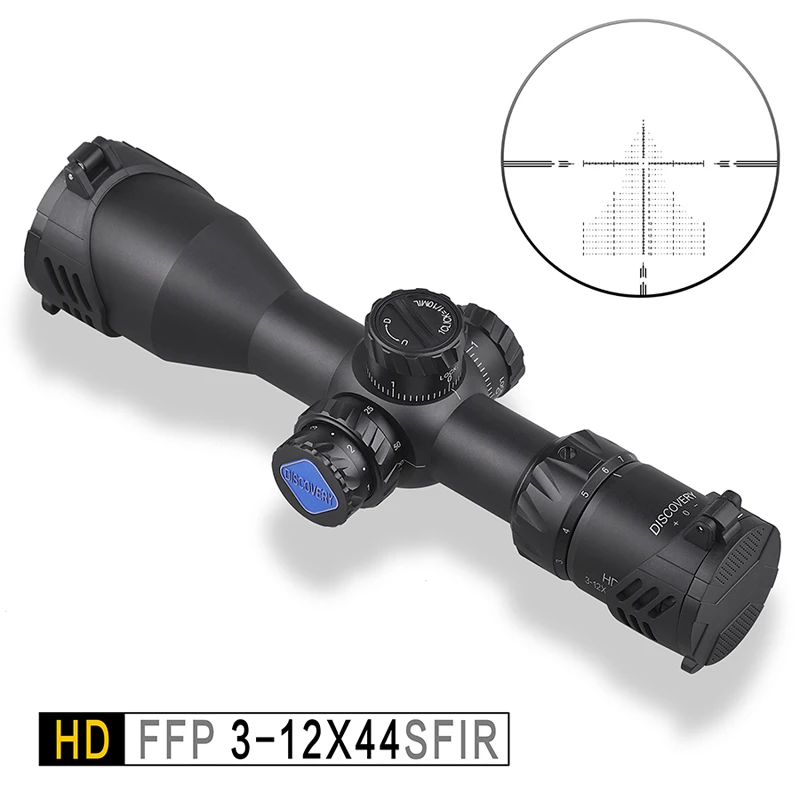 Компактный оптический прицел Discovery HD 3 12X44 SFIR FFP с первым фокусным расстоянием для