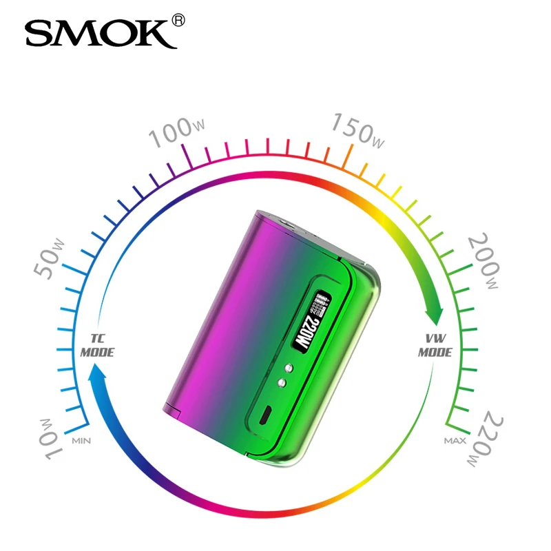 SMOK OSUB King TC Box Mod 220 Вт электронная сигарета Vape мод 18650 для TFV8 детский атомайзер Micro TFV4