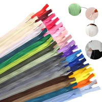 10pcspack 45cm 3 colorful high quality invisible zipper nylon coil zipper for diy handcraft cloth sewing accessories wholesale