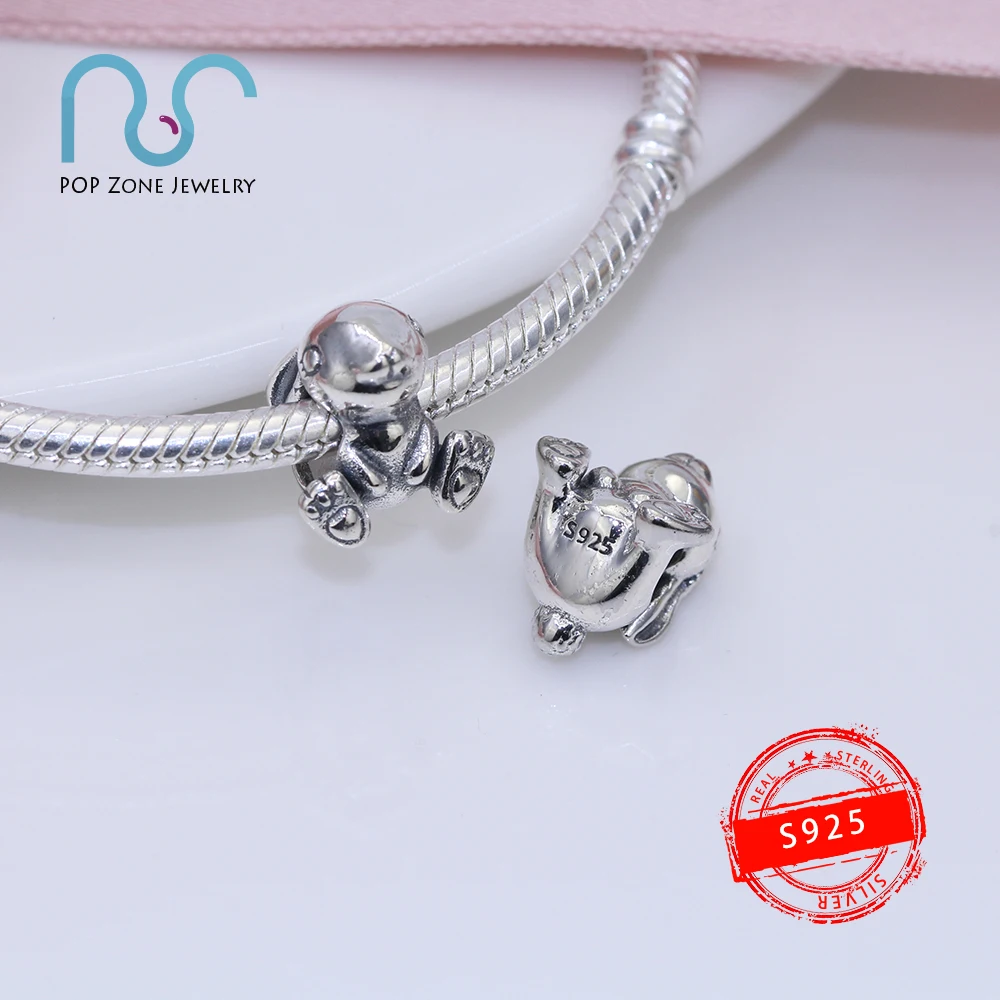 

Fit Original Pandora Charm Bracelets Nini the Rabbit Charm Friends Series Family 925 Sterling Silver Fine Beads DIY New Jewelry