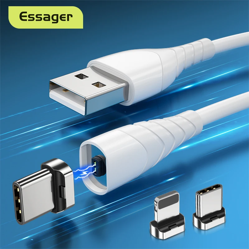 

Essager Magnetic Cable Fast Charging Micro USB Type C Cable For iPhone 12 Xiaomi mi POCO Magnet Charger Mobile Phone Wire Cord